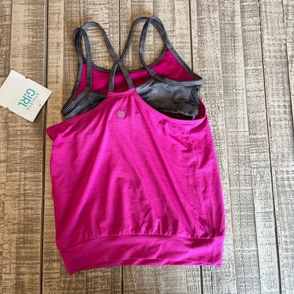 ATHLETA GIRL Cloud Hatch Gratitude 2 in 1 Tank size: XS NWT - Picture 2 of 6